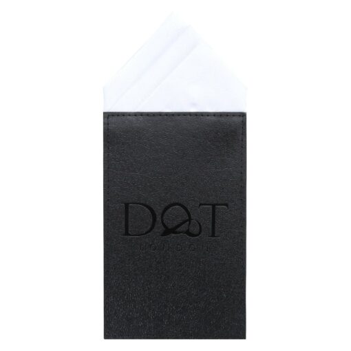 White Satin Pre-Folded Pocket Square One Peak