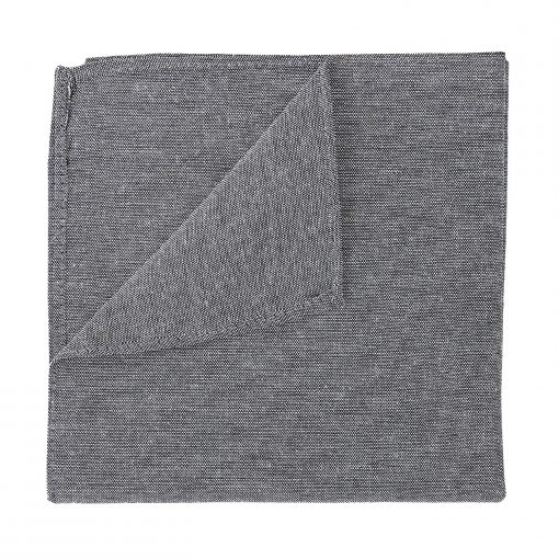 Charcoal Chambray Cotton Pocket Square