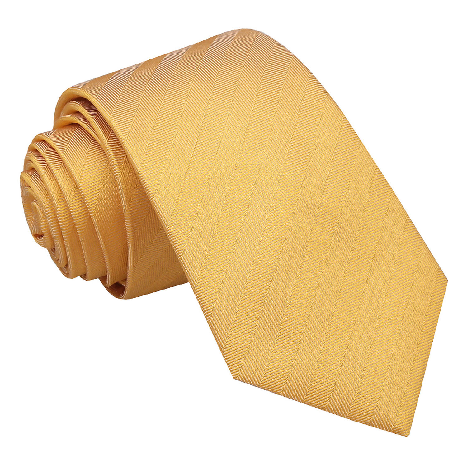 Primrose Yellow Herringbone Silk Slim Tie Primrose Yellow Herringbone Silk Slim Tie