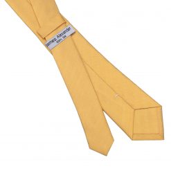 Primrose Yellow Herringbone Silk Slim Tie