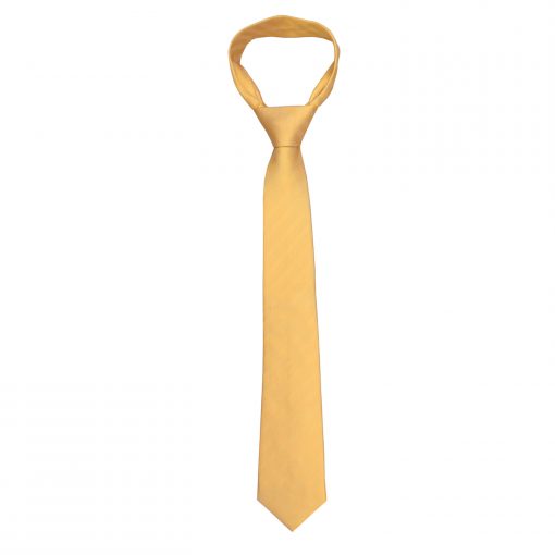 Primrose Yellow Herringbone Silk Slim Tie