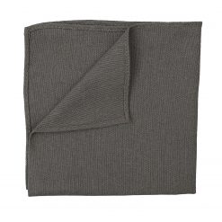 Dark Olive Hopsack Linen Pocket Square