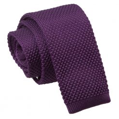 Cadbury Purple Knitted Skinny Tie