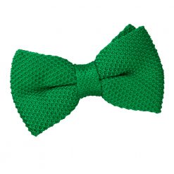 Forest Green Knitted Pre-Tied Thistle Bow Tie