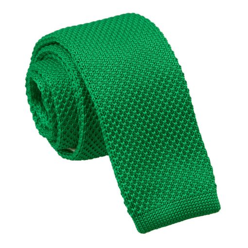 Forest Green Knitted Skinny Tie