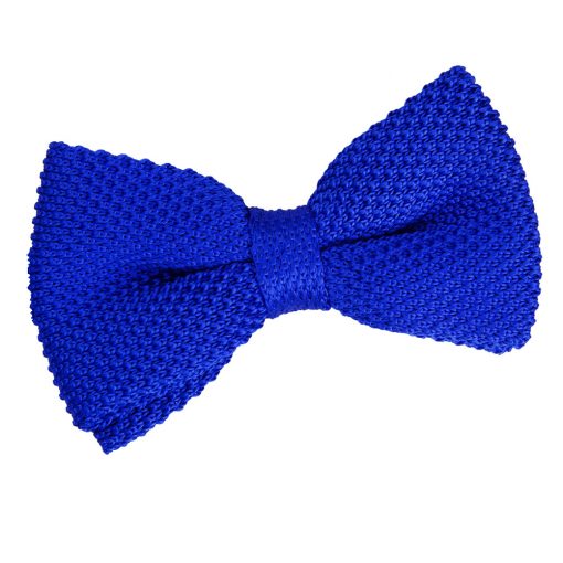 Royal Blue Knitted Pre-Tied Bow Tie