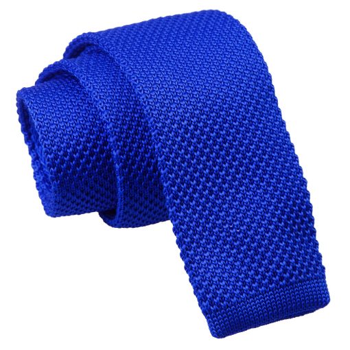 Royal Blue Knitted Skinny Tie