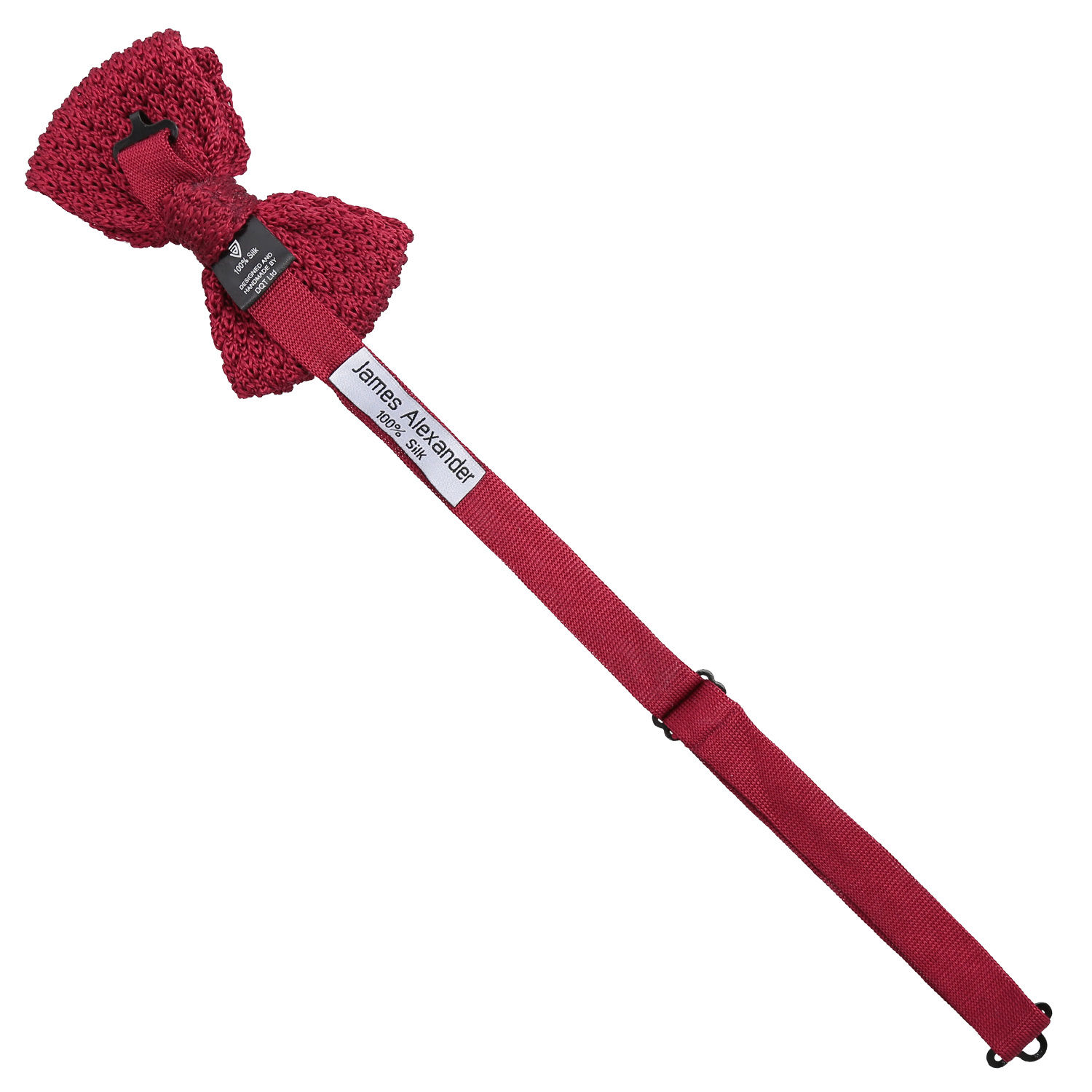 Burgundy Grenadine Silk Knitted Pre-Tied Bow Tie Burgundy Grenadine Silk Knitted Pre-Tied Bow Tie