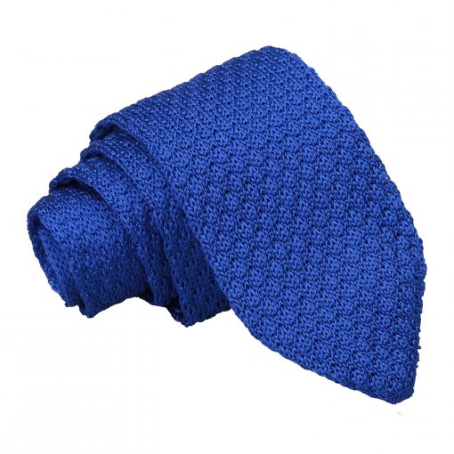 Royal Blue Grenadine Silk Knitted Slim Tie