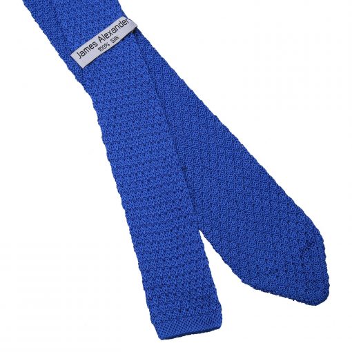 Royal Blue Grenadine Silk Knitted Slim Tie