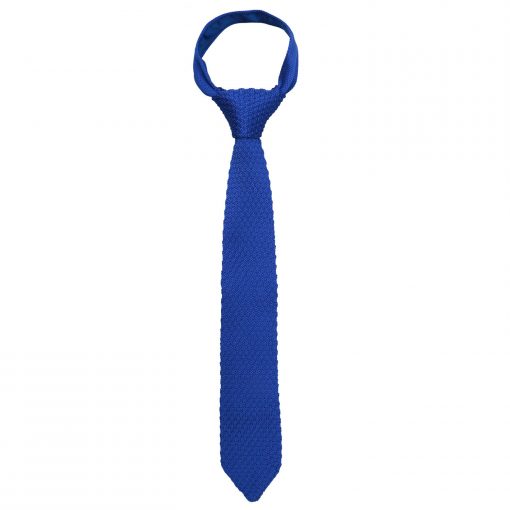 Royal Blue Grenadine Silk Knitted Slim Tie