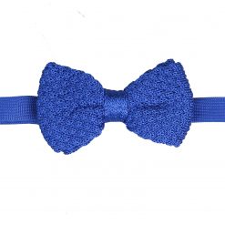 Royal Blue Grenadine Silk Knitted Pre-Tied Bow Tie