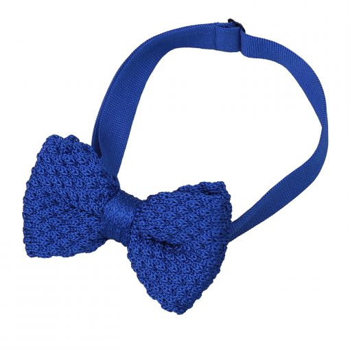 Royal Blue Grenadine Silk Knitted Pre-Tied Bow Tie