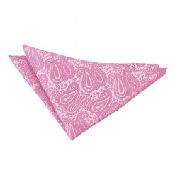 Baby Pink Paisley Pre-Folded Pocket Square Puff
