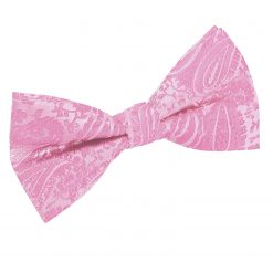 Baby Pink Paisley Pre-Tied Thistle Bow Tie