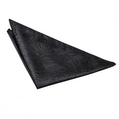 Black Paisley Pre-Tied Bow Tie