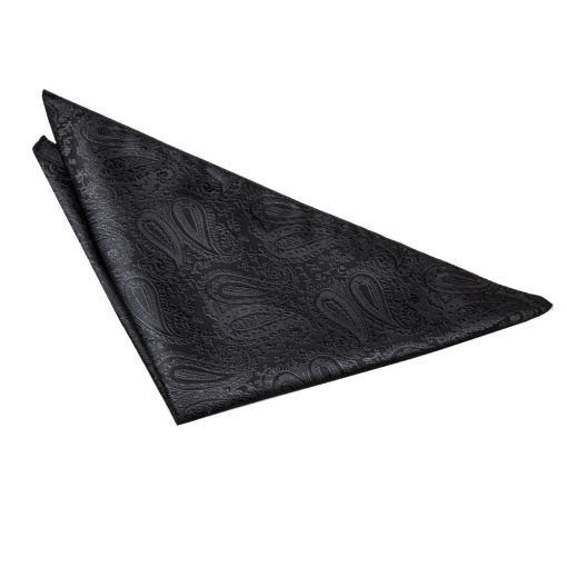 Black Paisley Pocket Square