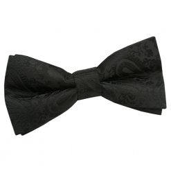 Black Paisley Pre-Tied Thistle Bow Tie