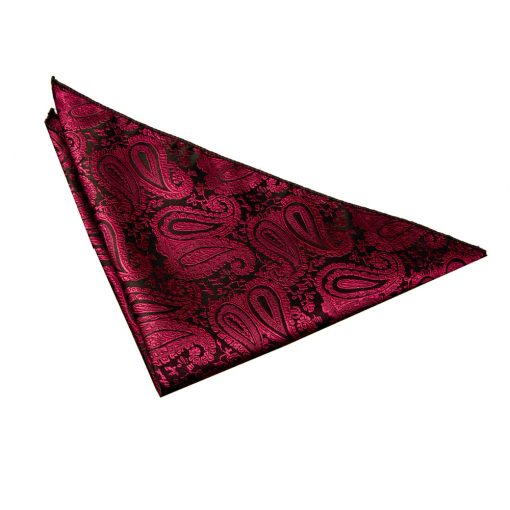 Burgundy Paisley Pocket Square