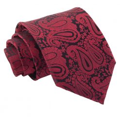 Burgundy Paisley Classic Tie