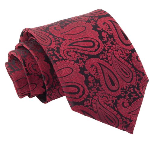 Burgundy Paisley Classic Tie