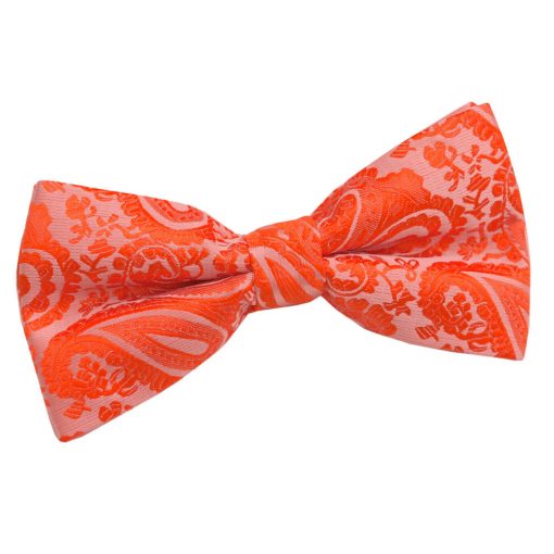 Burnt Orange Paisley Pre-Tied Thistle Bow Tie