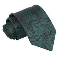 Emerald Green Paisley Classic Tie