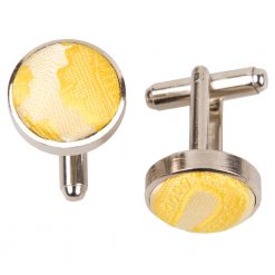 Gold Paisley Silver Plated Cufflinks