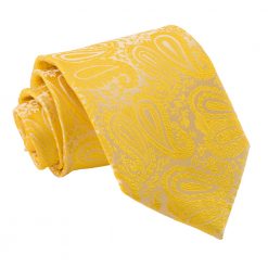 Gold Paisley Pre-Folded Pocket Square Puff