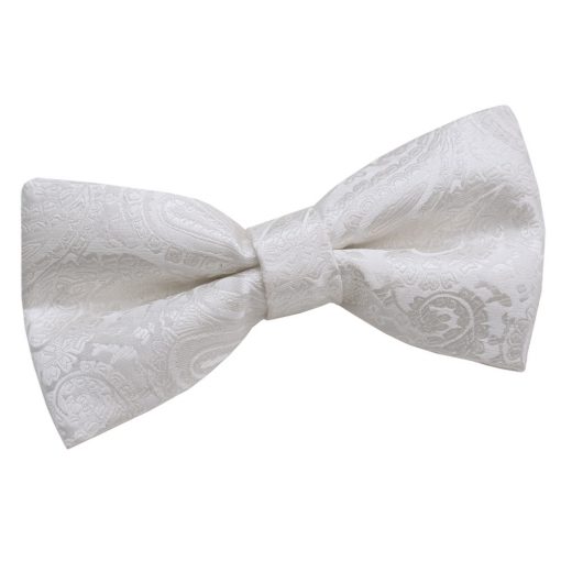 Ivory Paisley Pre-Tied Bow Tie
