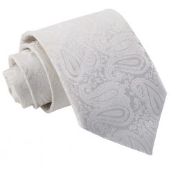 Ivory Paisley Classic Tie