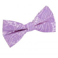 Lilac Paisley Pre-Tied Bow Tie