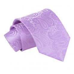 Lilac Paisley Pre-Folded Pocket Square Puff