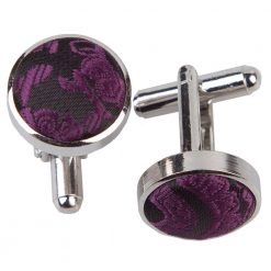 Purple Paisley Pre-Folded Pocket Square One Peak