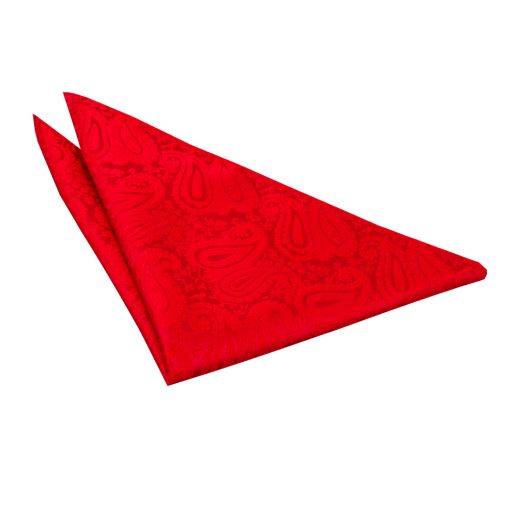 Red Paisley Pocket Square