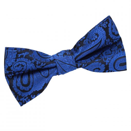 Royal Blue Paisley Pre-Tied Thistle Bow Tie