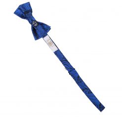 Royal Blue Paisley Pre-Tied Bow Tie