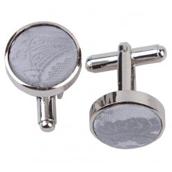 Silver Paisley Silver Plated Cufflinks