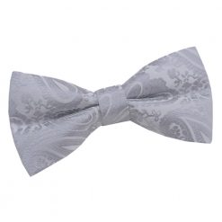 Silver Paisley Pre-Tied Thistle Bow Tie