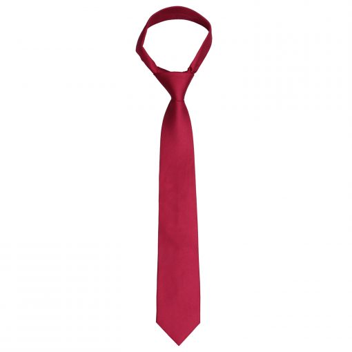 Tango Red Plain Silk Slim Tie