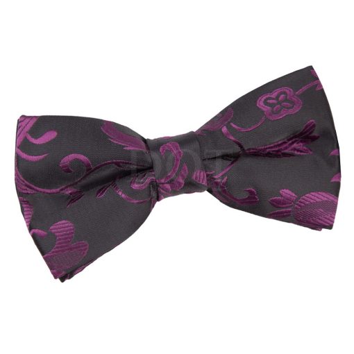 Black & Purple Passion Pre-Tied Bow Tie