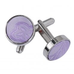 Lilac Passion Silver Plated Cufflinks