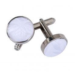 White Passion Silver Plated Cufflinks