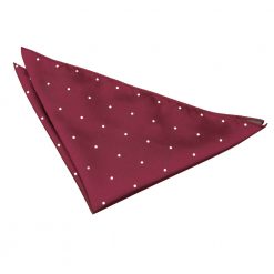 Burgundy Pin Dot Pocket Square