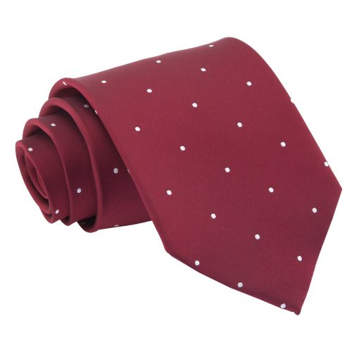 Burgundy Pin Dot Classic Tie