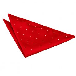 Dark Red Pin Dot Pocket Square