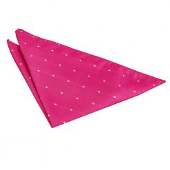 Hot Pink Pin Dot Pocket Square