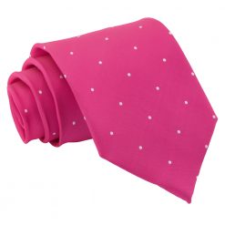 Hot Pink Pin Dot Tie
