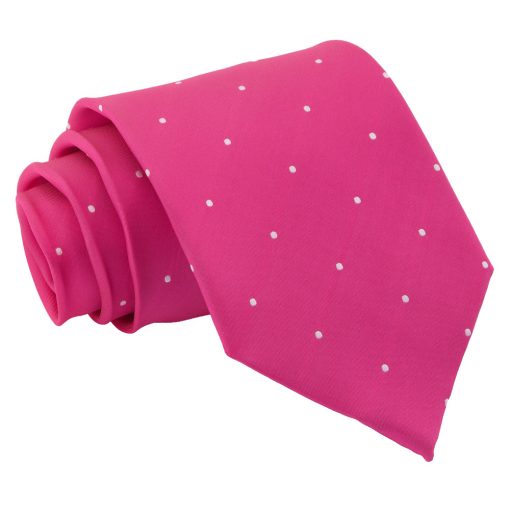 Hot Pink Pin Dot Tie