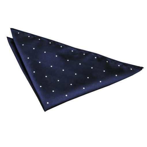 Navy Blue Pin Dot Pocket Square